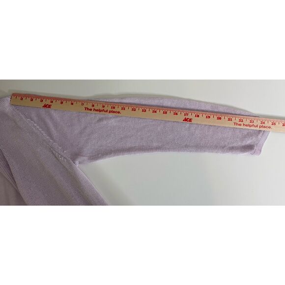 J Jill Cardigan Sweater Womens Sz XS Purple Linen Open Lightweight Long Duster - Picture 6 of 8